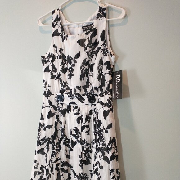 NWT RB Collection Floral Cotton Summer Dress Size 8 - Picture 1 of 2